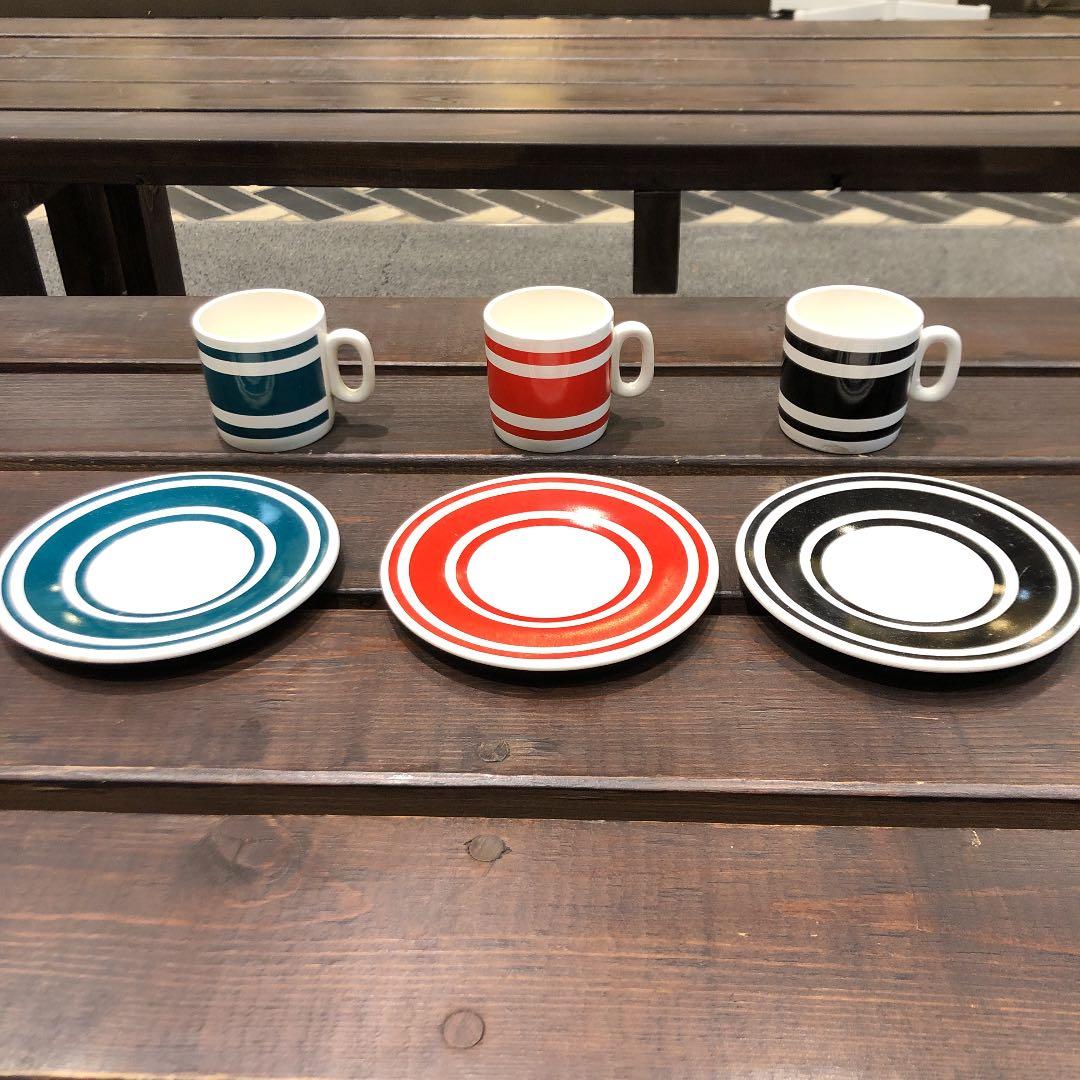 フランスアンティーク　SALINS デミカップ3客セット