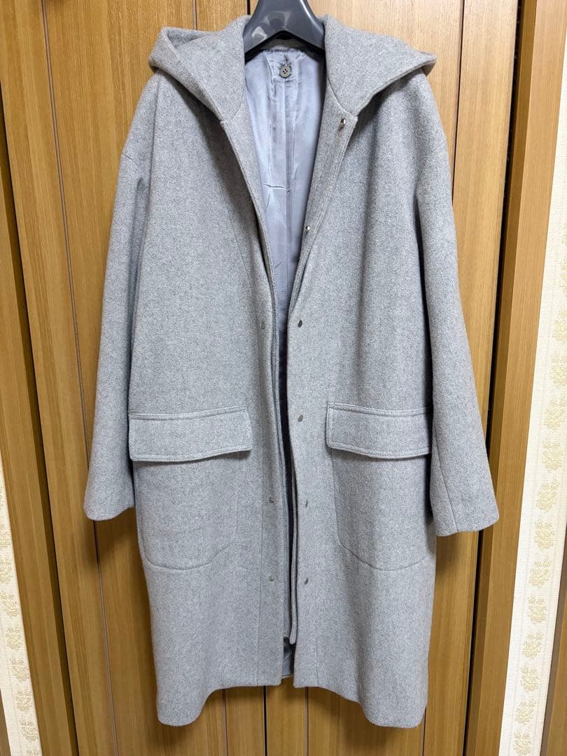 MACPHEE トゥモローランド　グレー フード付きロングコート　3way