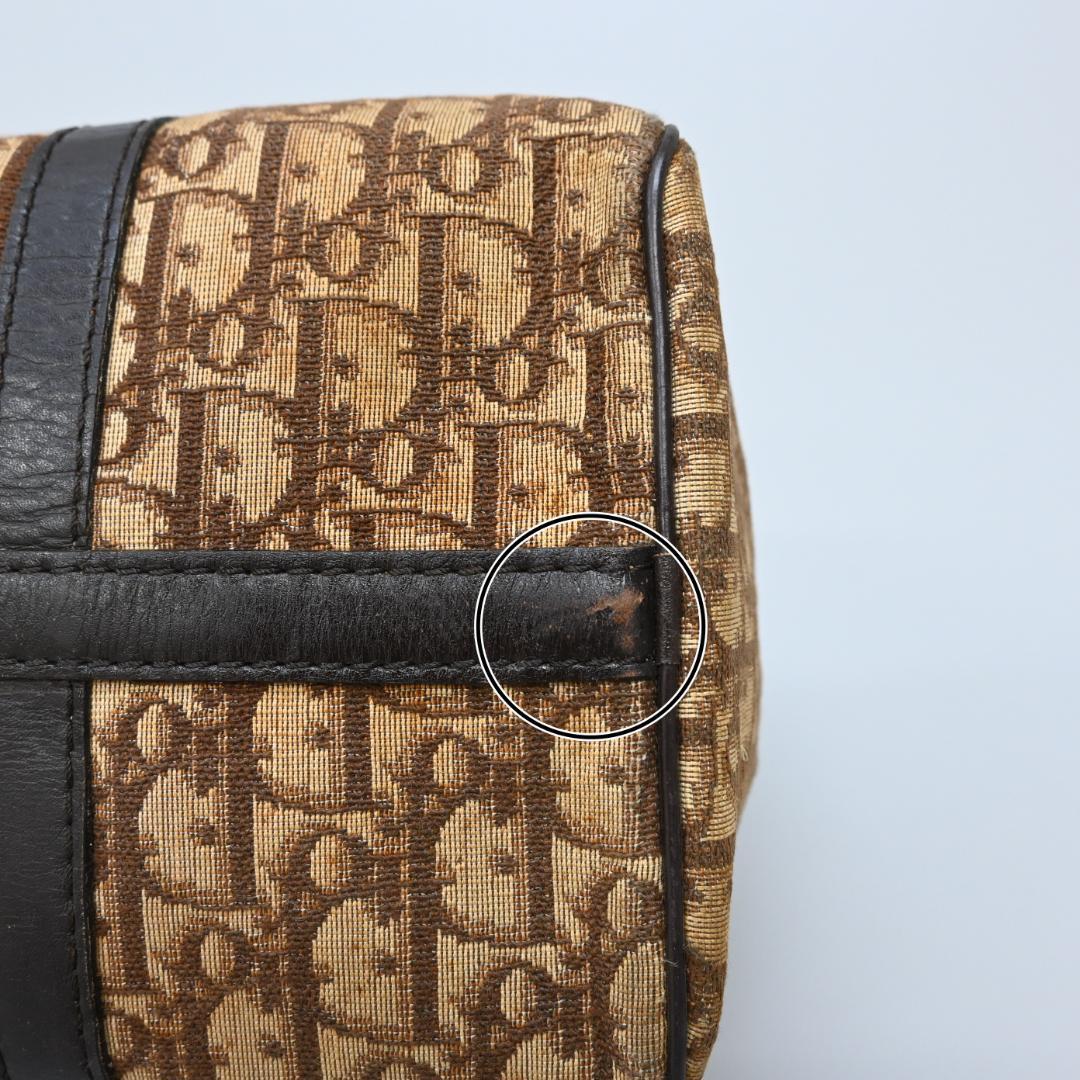 47955★年 クリスチャンディオール ボストンバッグ トロッター柄