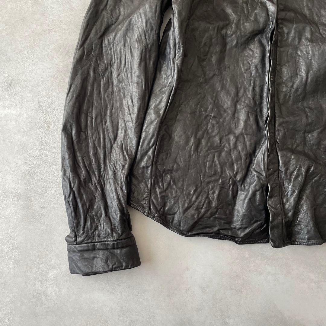 2005AW C DIEM カルペディエム ウォッシャブルレザーシャツ 2