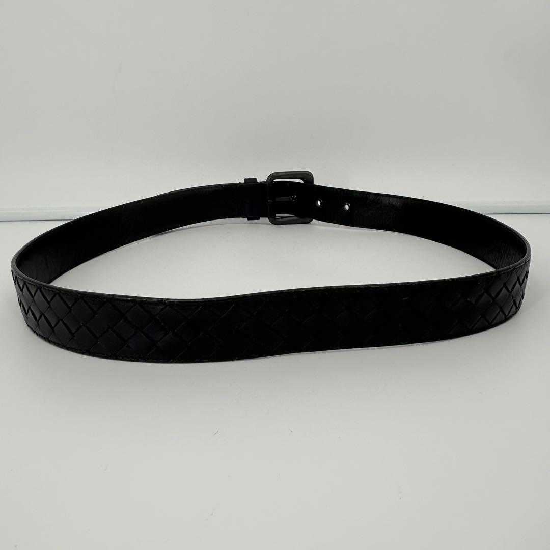美品✨ボッテガヴェネタ ベルト イントレチャート 編み込み ブラック メンズ