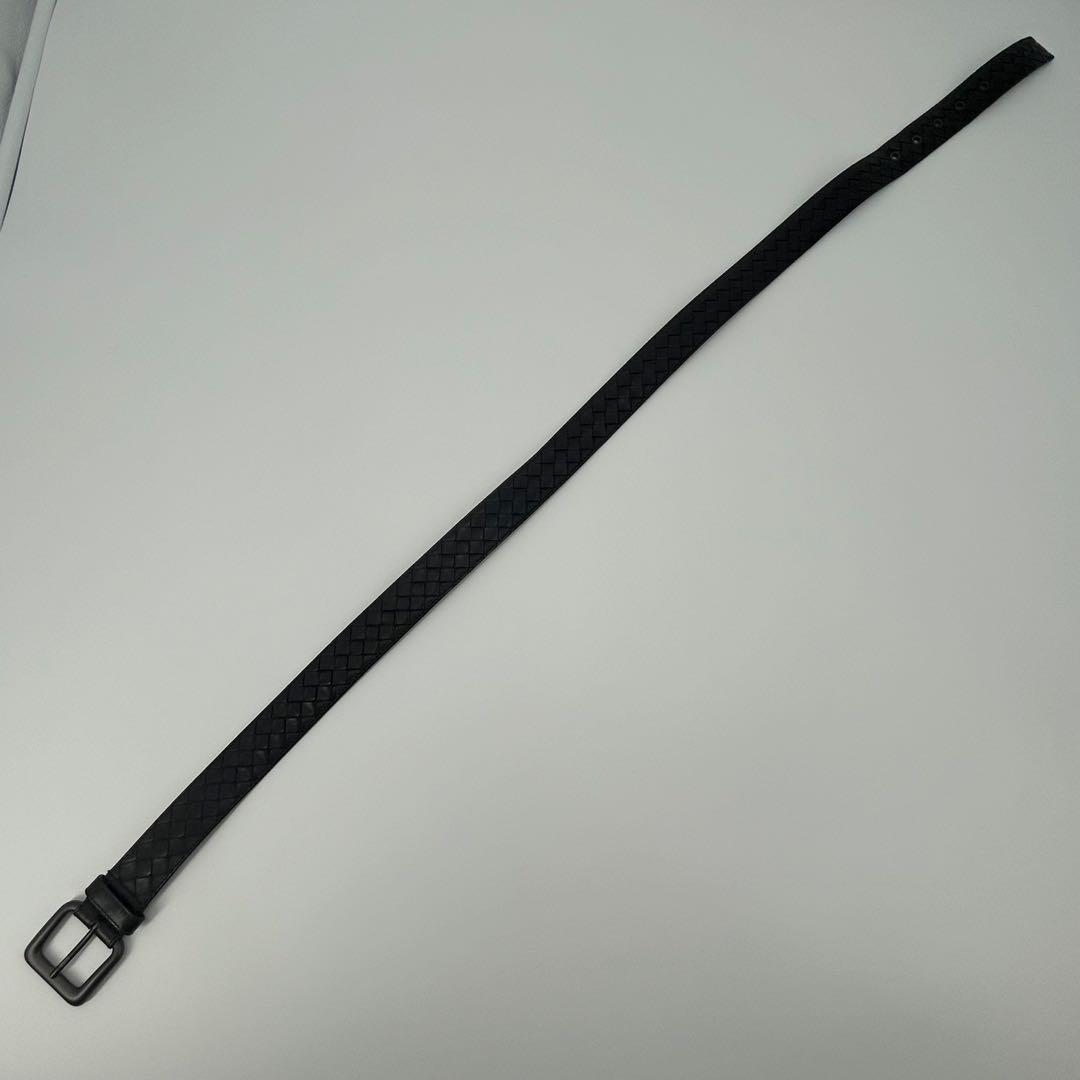 美品✨ボッテガヴェネタ ベルト イントレチャート 編み込み ブラック メンズ