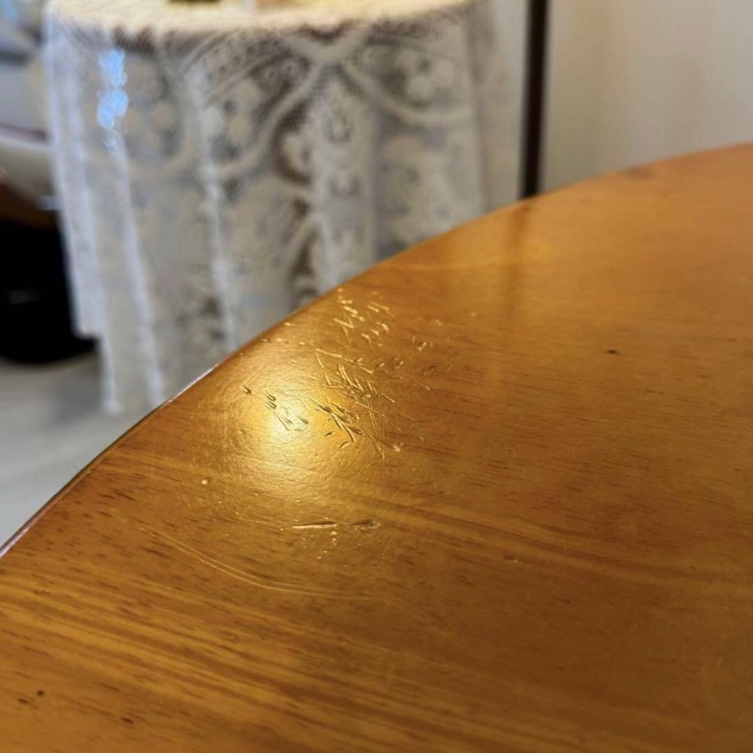 専用 Vintage ラウンドテーブル 木製 円形ダイニングテーブル