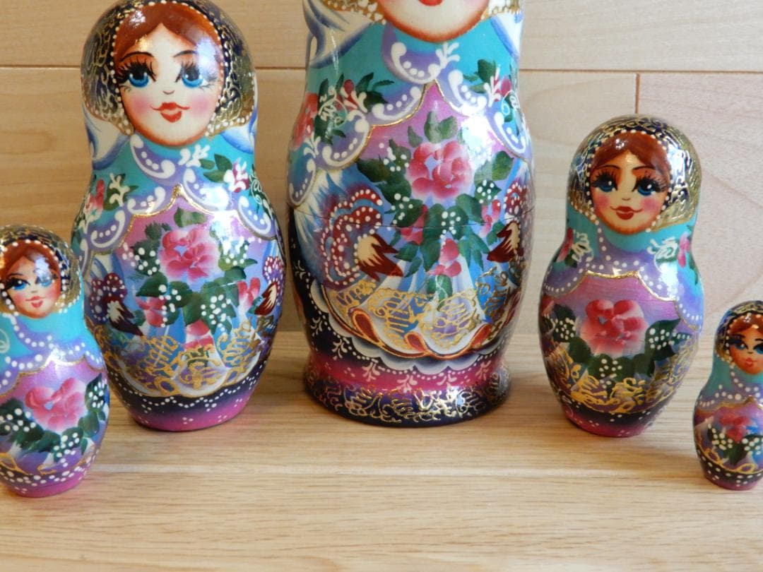 ロシア雑貨　マトリョーシカ　ブルーアイズ