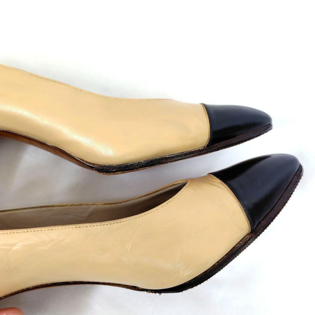 ✨️腕利き職人のリペア済✨️美品♥️【シャネル】定番 バイカラー パンプス