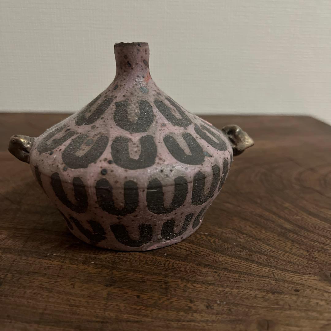 山田義力 銀彩 花瓶 個展購入 新品未使用 山田義力 花瓶 大嶺實清 大嶺工房