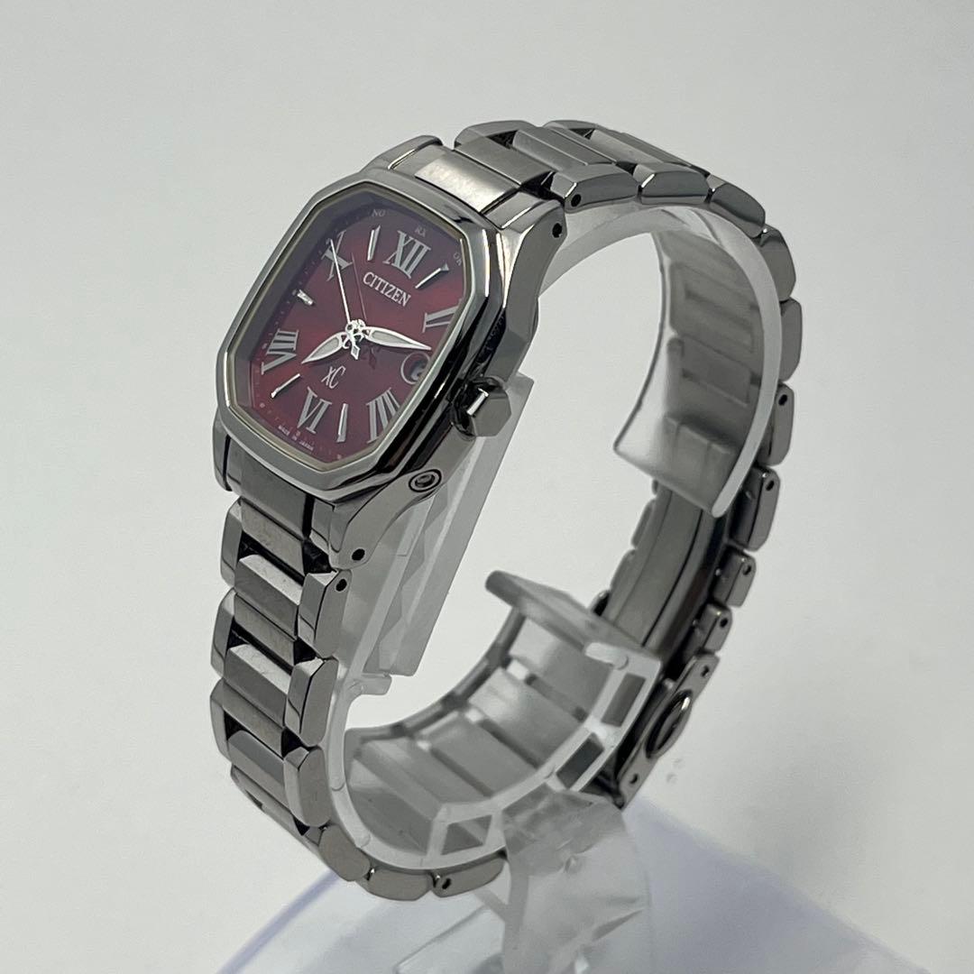 二次電池交換済 極美品 シチズン クロスシー xC エコ・ドライブ ワインレッド