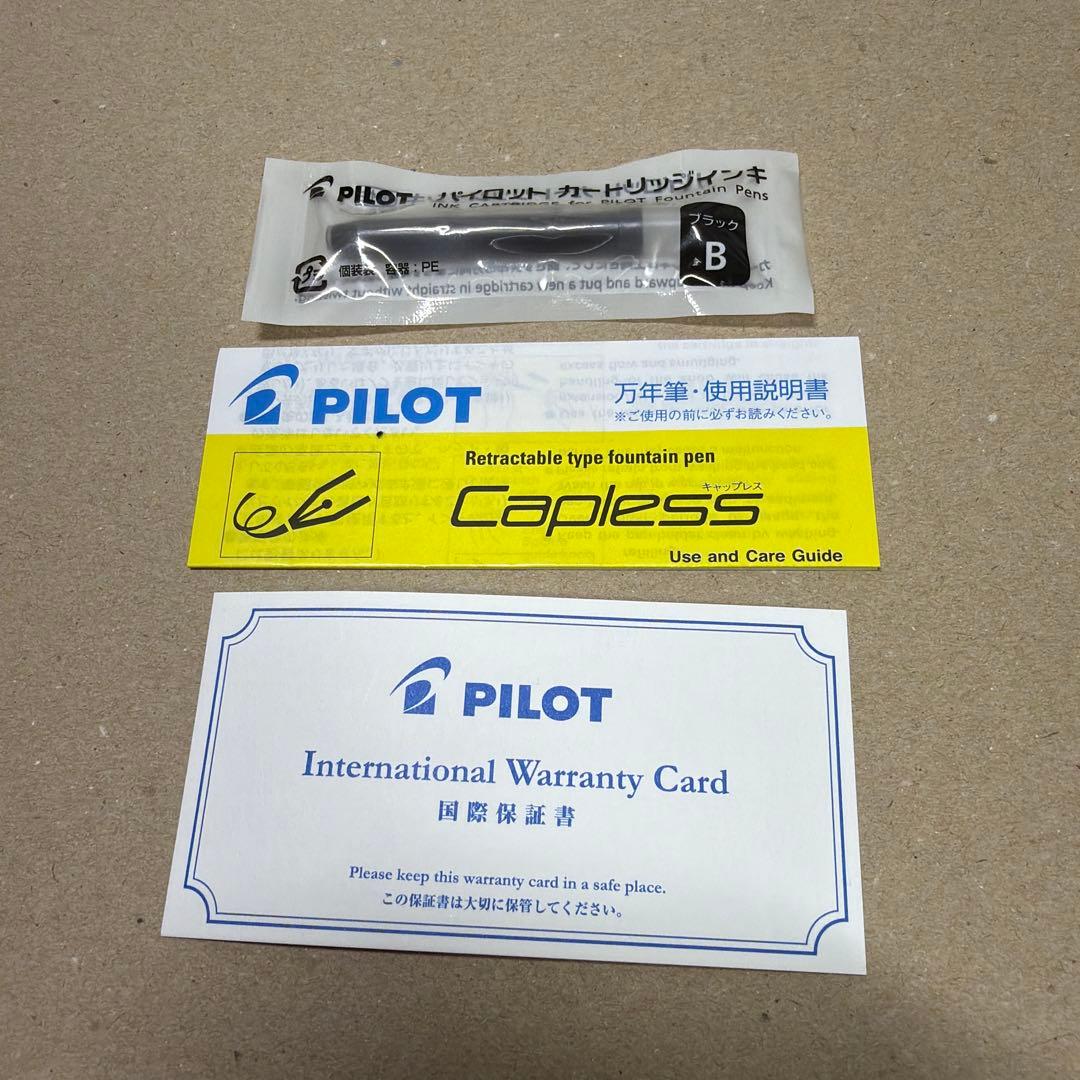 PILOT パイロット Capless キャップレス フルブラック 万年筆 F
