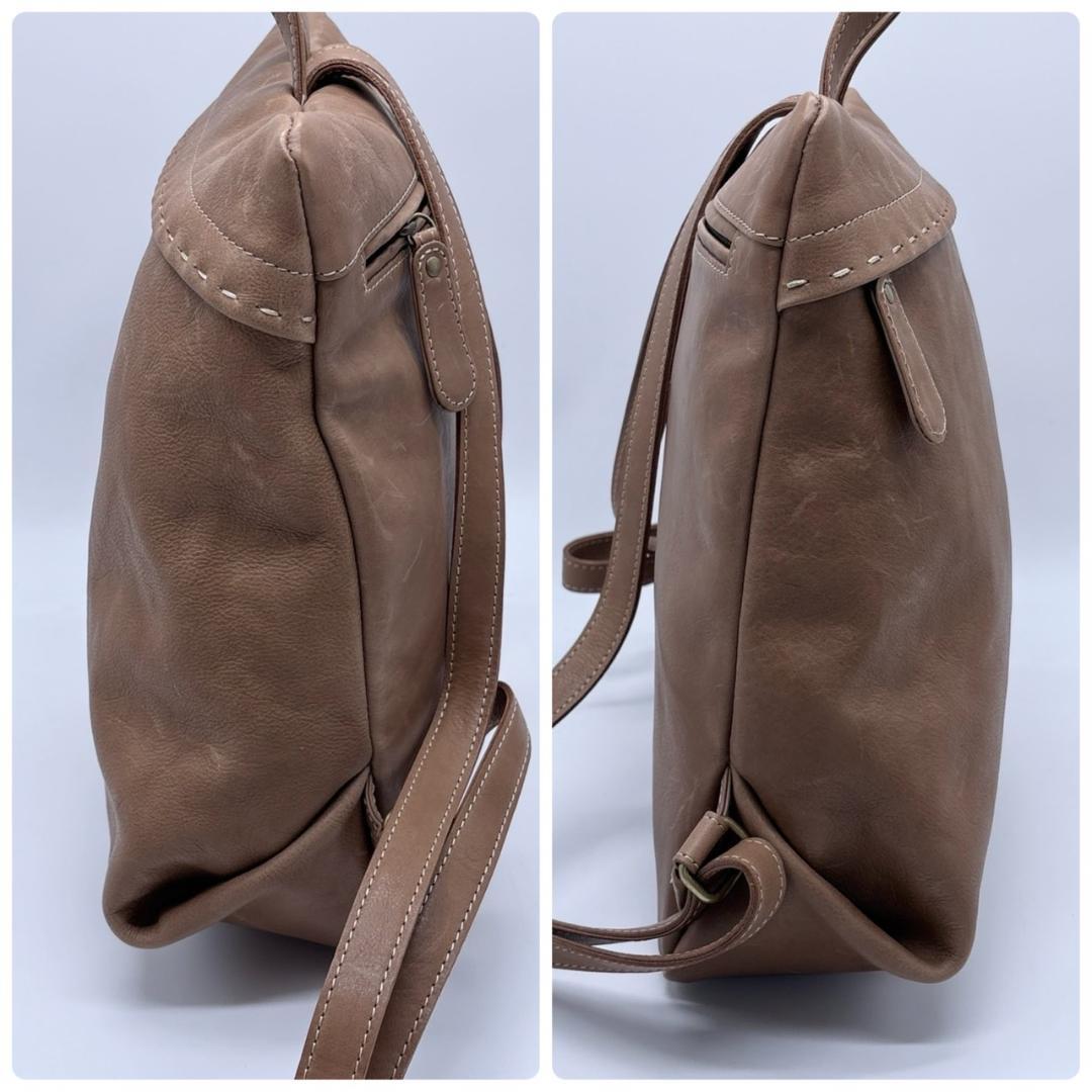 希少✨️DAKOTA ダコタ シャーロット 本革レザー リュック ベージュ