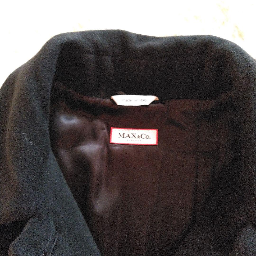 Max&Co　マックスアンドコー　ステンカラーコート　黒　アンゴラ混　ロング