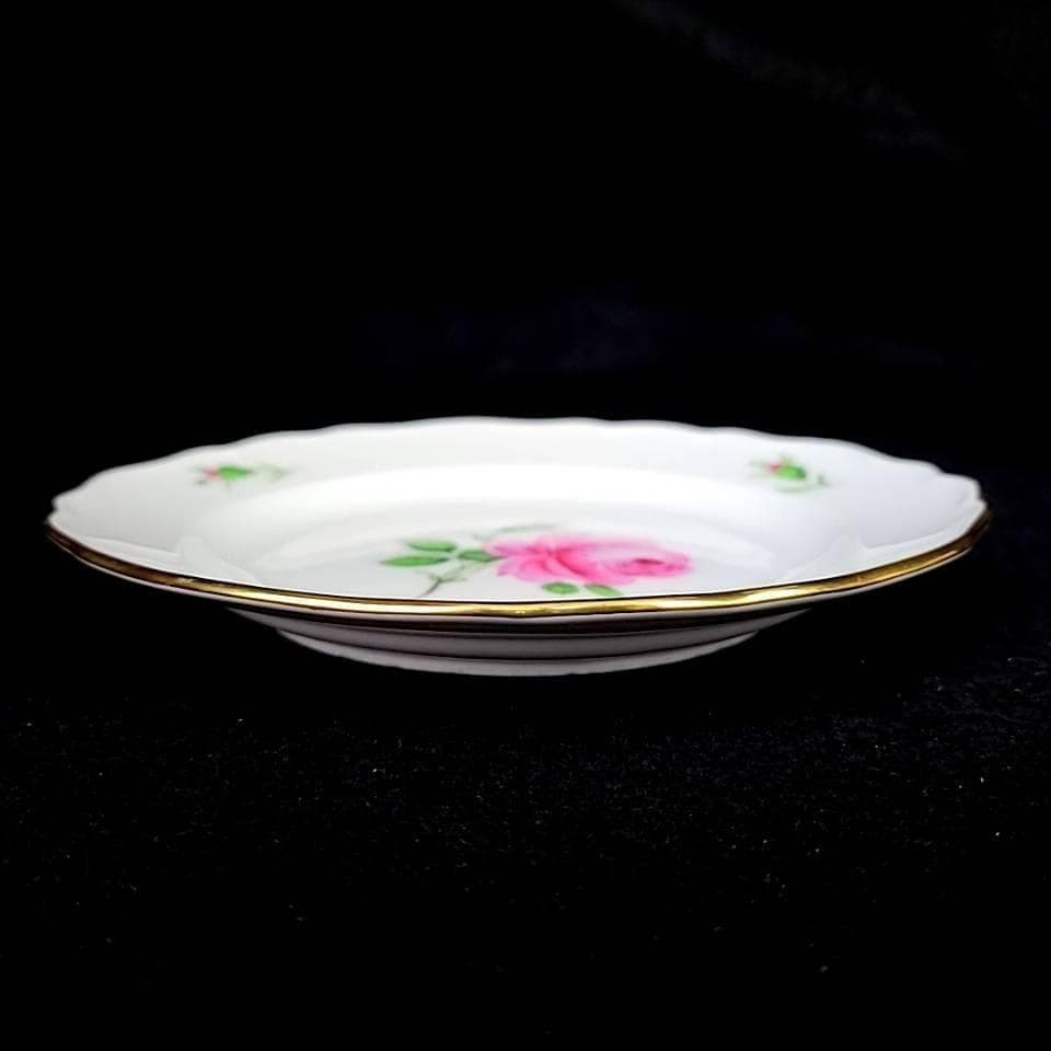 ●美品＊マイセン　ピンクローズ　マイセンのバラ　デザートプレート　18cm 1