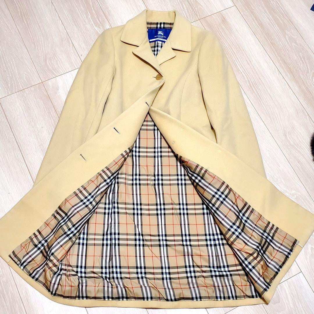 美品✨バーバリーブルーレーベル ノバチェック 裏地 ロングコート 総柄