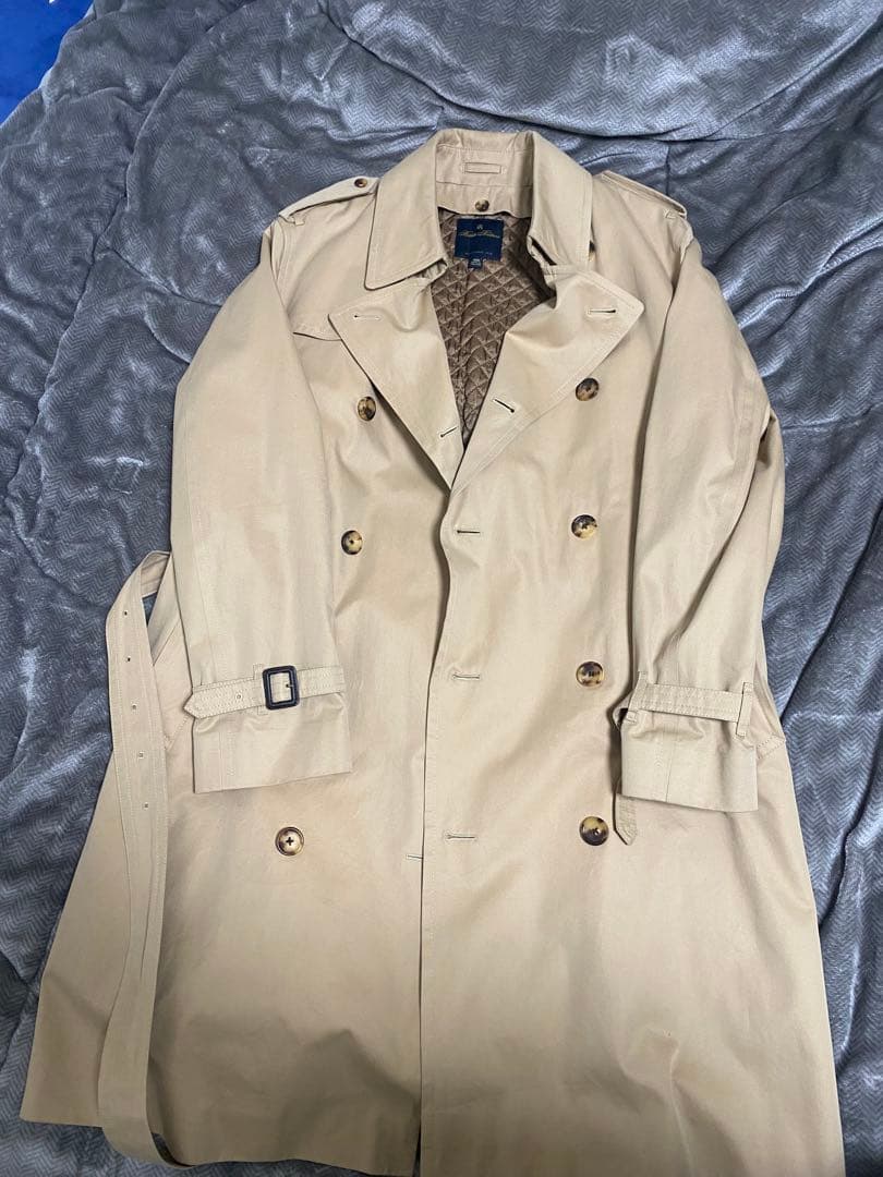 ブルックスブラザーズトレンチコート 高級カシミヤ混中綿ライナー XL 42R
