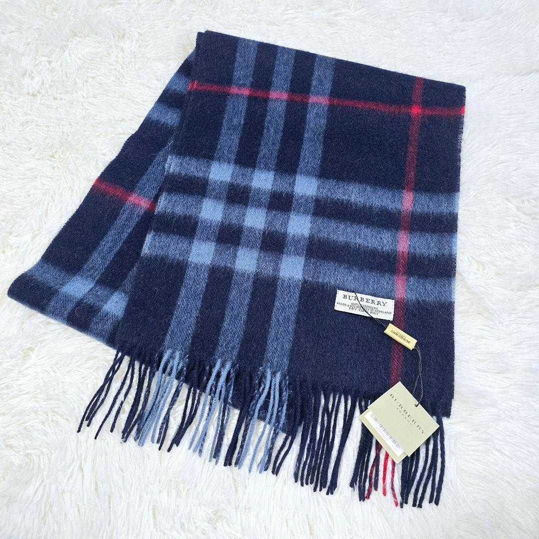 極美品✨カシミヤ100％ バーバリー メガチェック マフラー ユニセックス