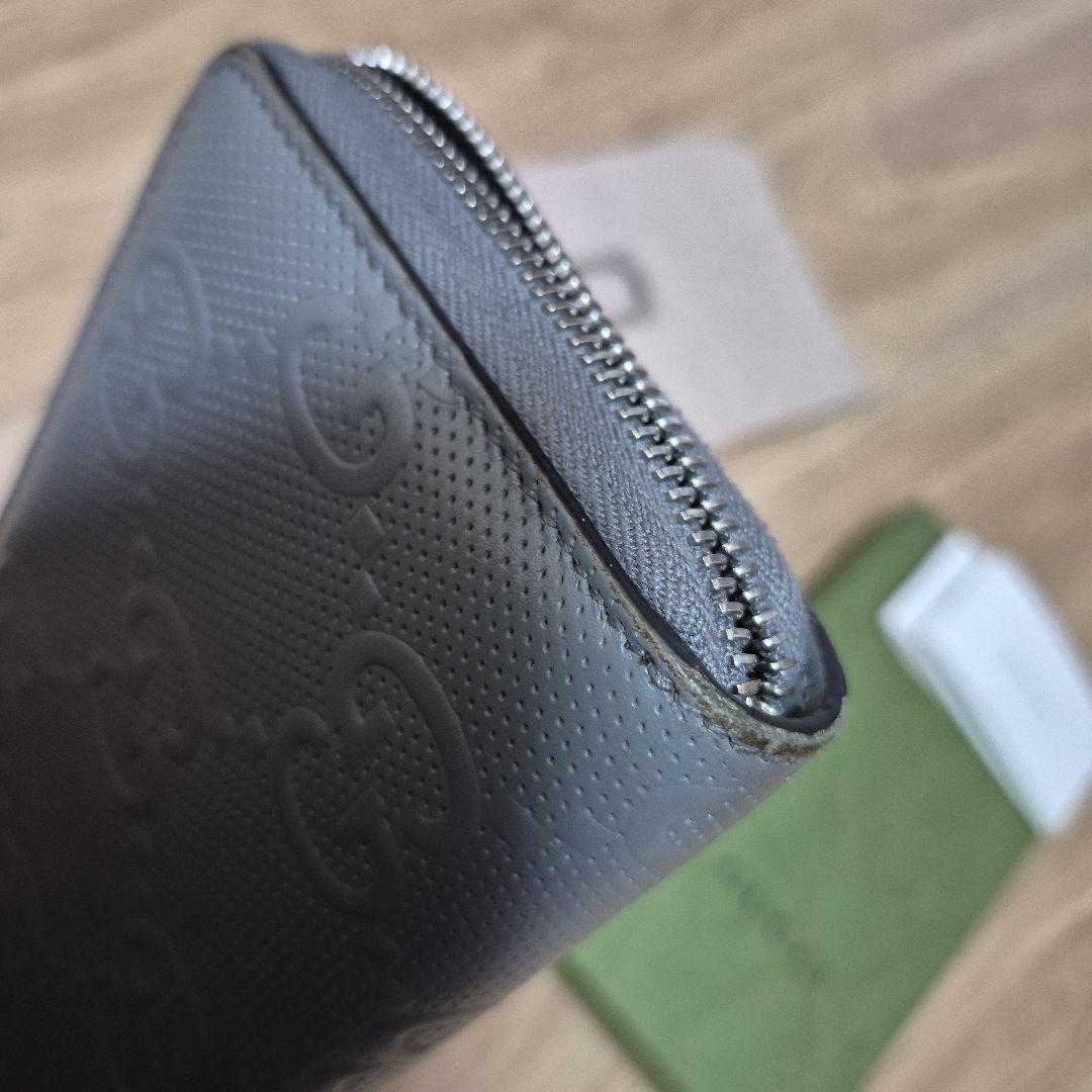 GUCCI グレー 長財布 GGパターン