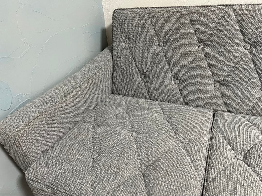 カリモク60　ロビーチェア　３シーター　ミストグレー