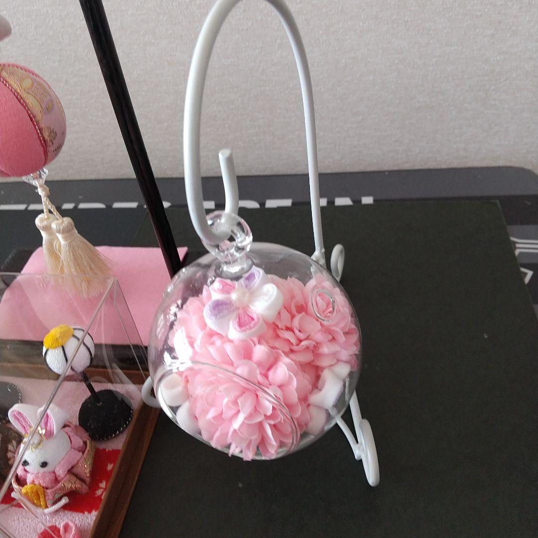 つまみ細工 吊るし飾り 雛飾り スタンド付き　ひな人形