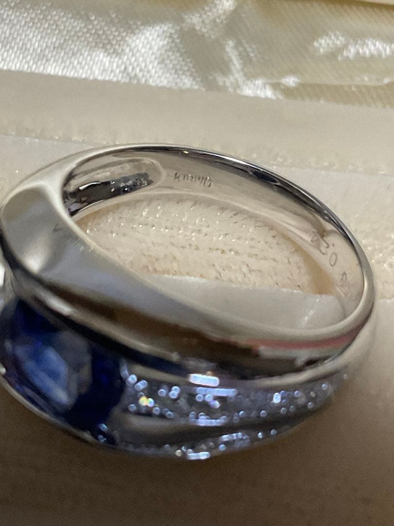 k18WG サファイアダイヤモンドリング とろ様用