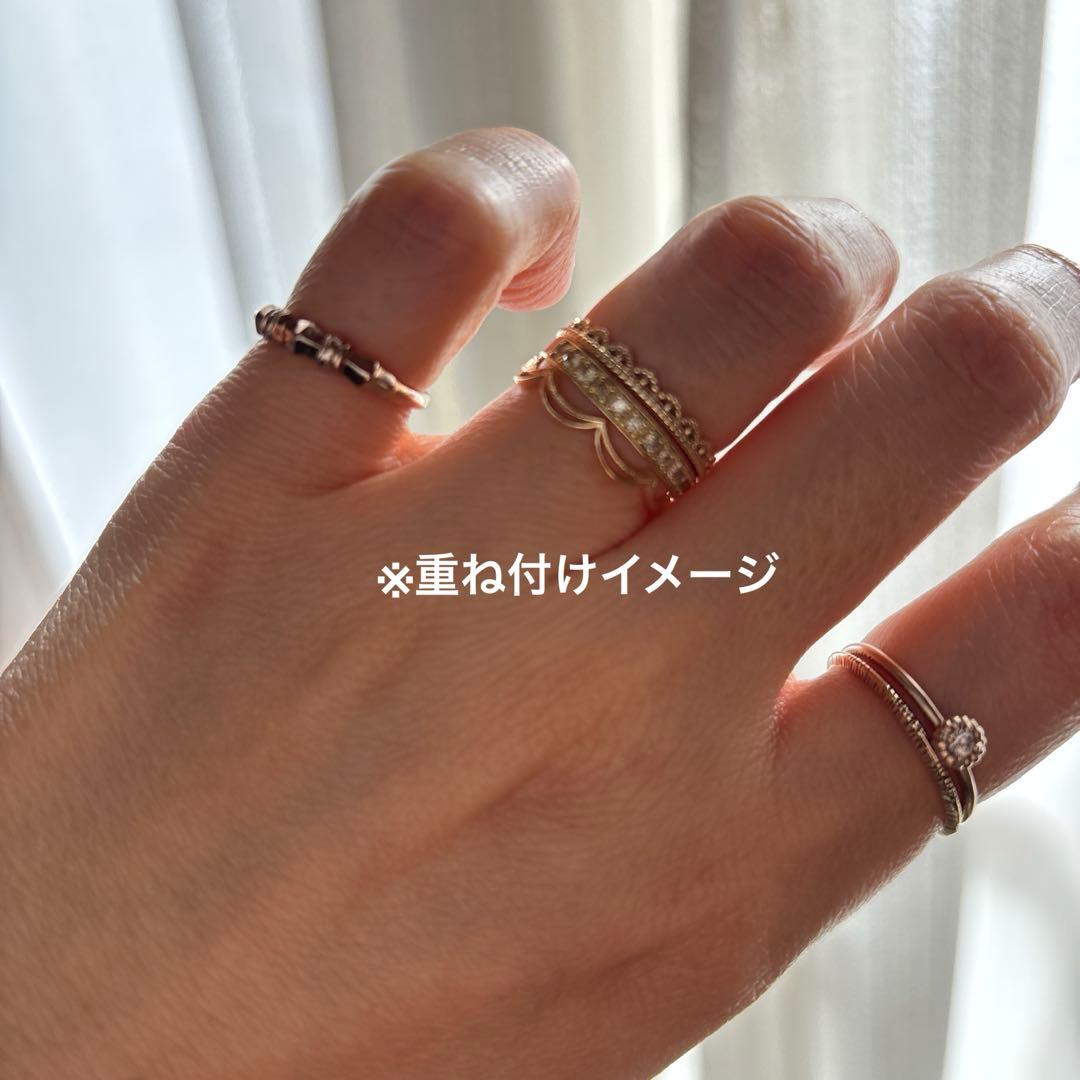 K18 YG ダイヤモンド ハーフエタニティ リング 11号