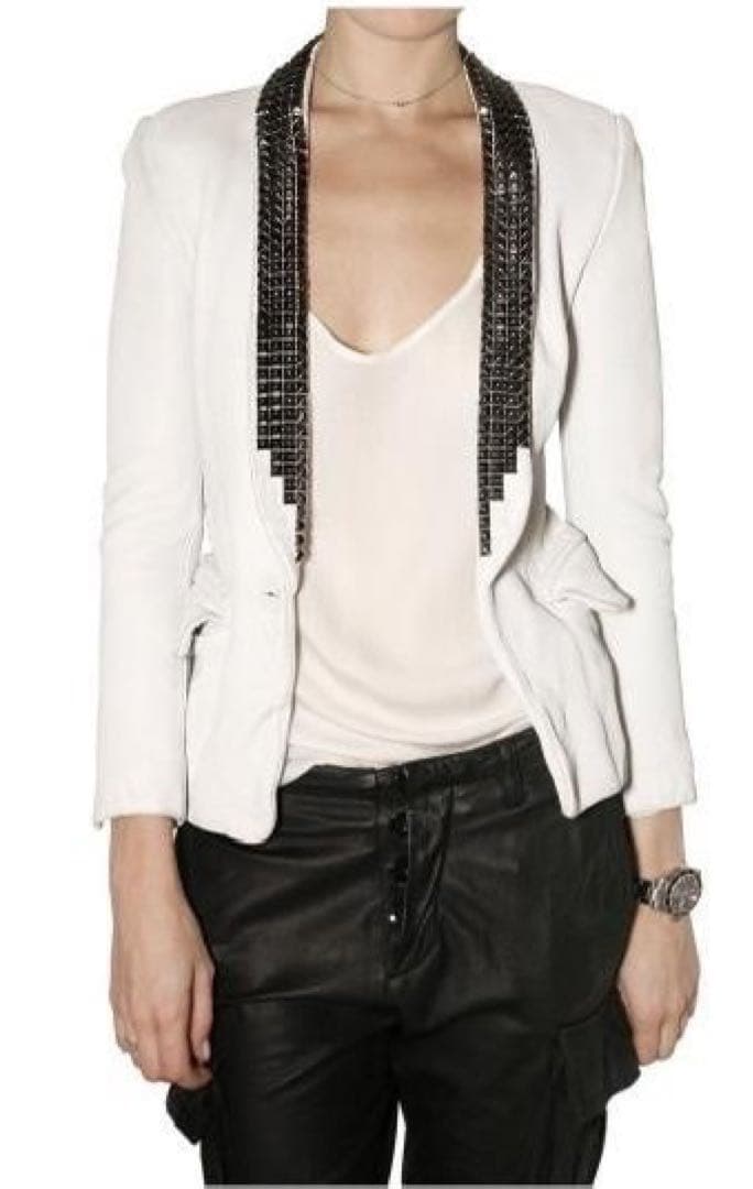Balmain SS09 スタッズラペル　ラムスキンジャケット　36