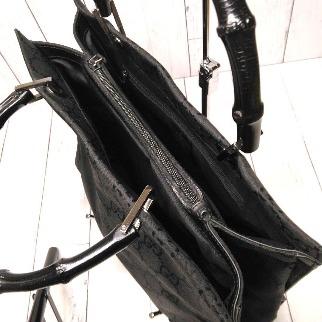 GUCCI　トートバッグ　ハンドバッグ　ナイロン　GG　バンブー　総柄