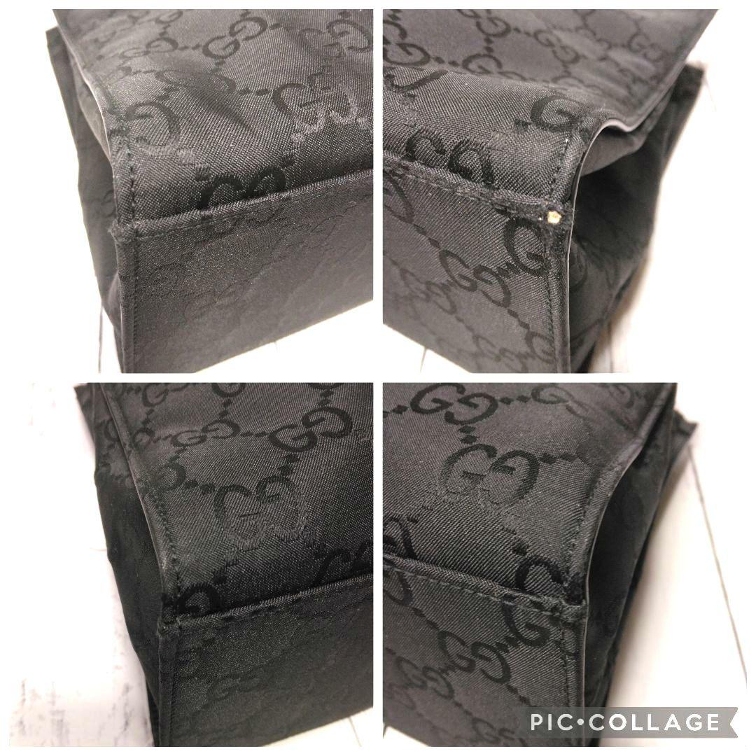 GUCCI　トートバッグ　ハンドバッグ　ナイロン　GG　バンブー　総柄