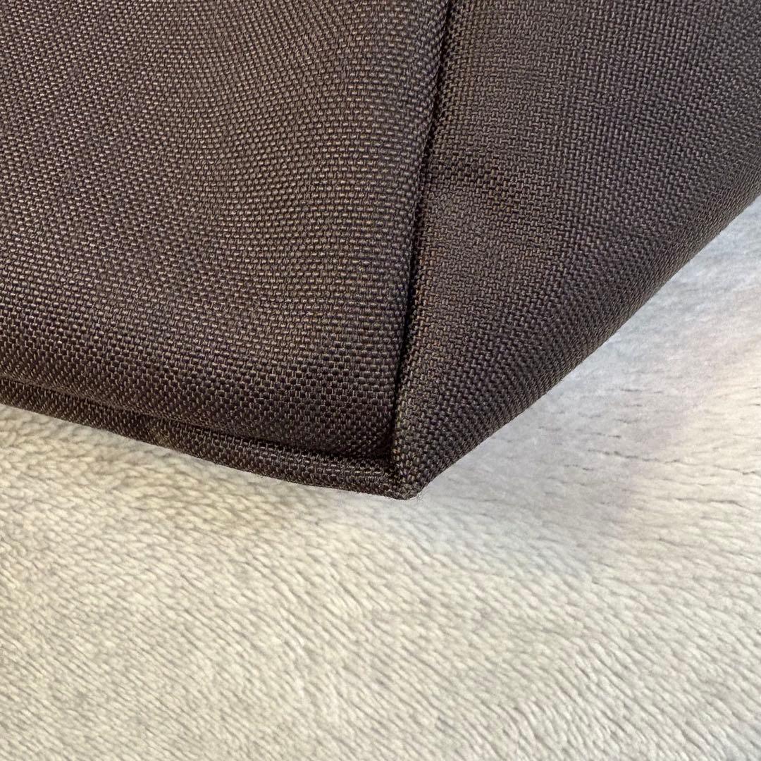 【美品】エルベシャプリエ 707c ノワール　モカ　舟形 トートバッグ M