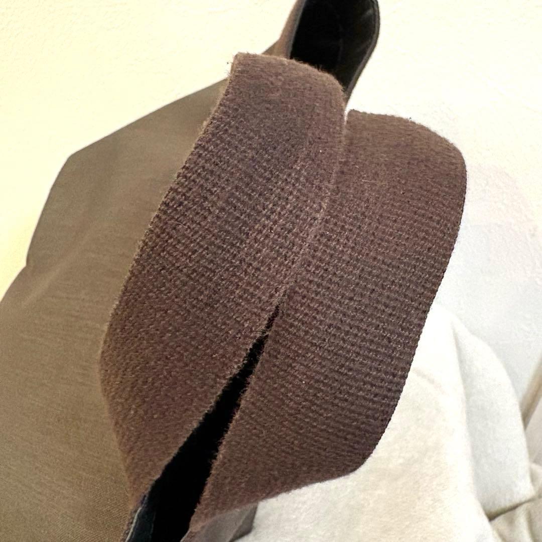 【美品】エルベシャプリエ 707c ノワール　モカ　舟形 トートバッグ M