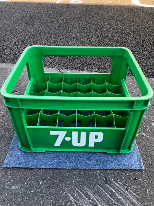 7up　瓶　コンテナ　収納　カゴ　ボトルケース　セブンアップ　ビンテージ 雑貨