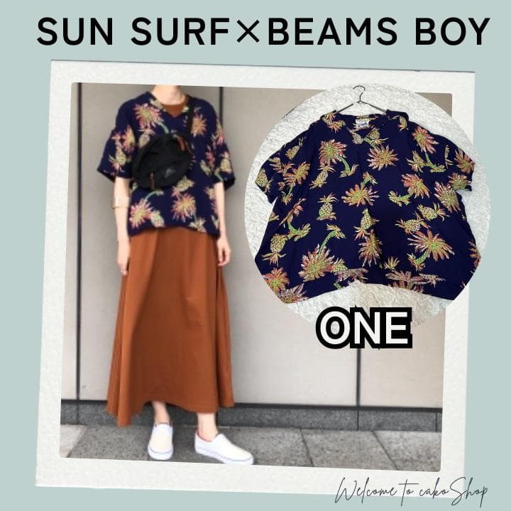 美品》SUN SURF　BEAMS BOY アロハシャツ　ハワイアン　セーラー