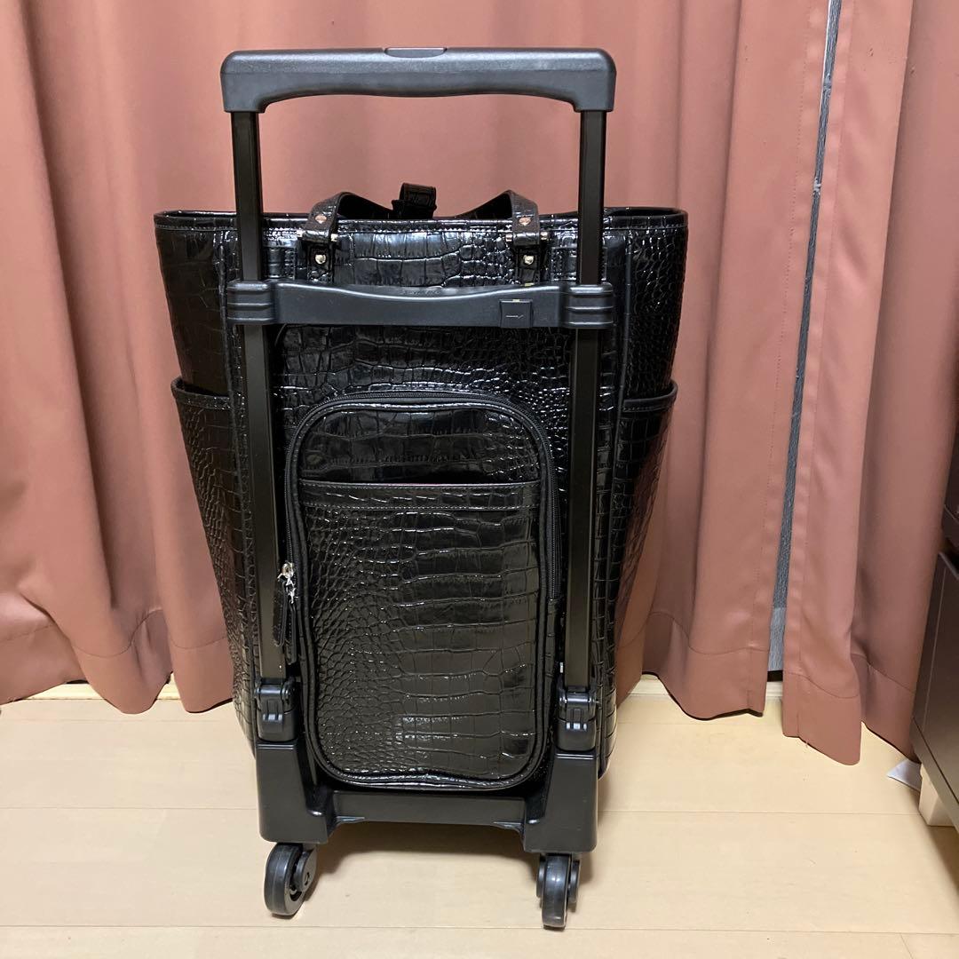 swany スワニー キャリーバッグ クロコ 型押し ブラック