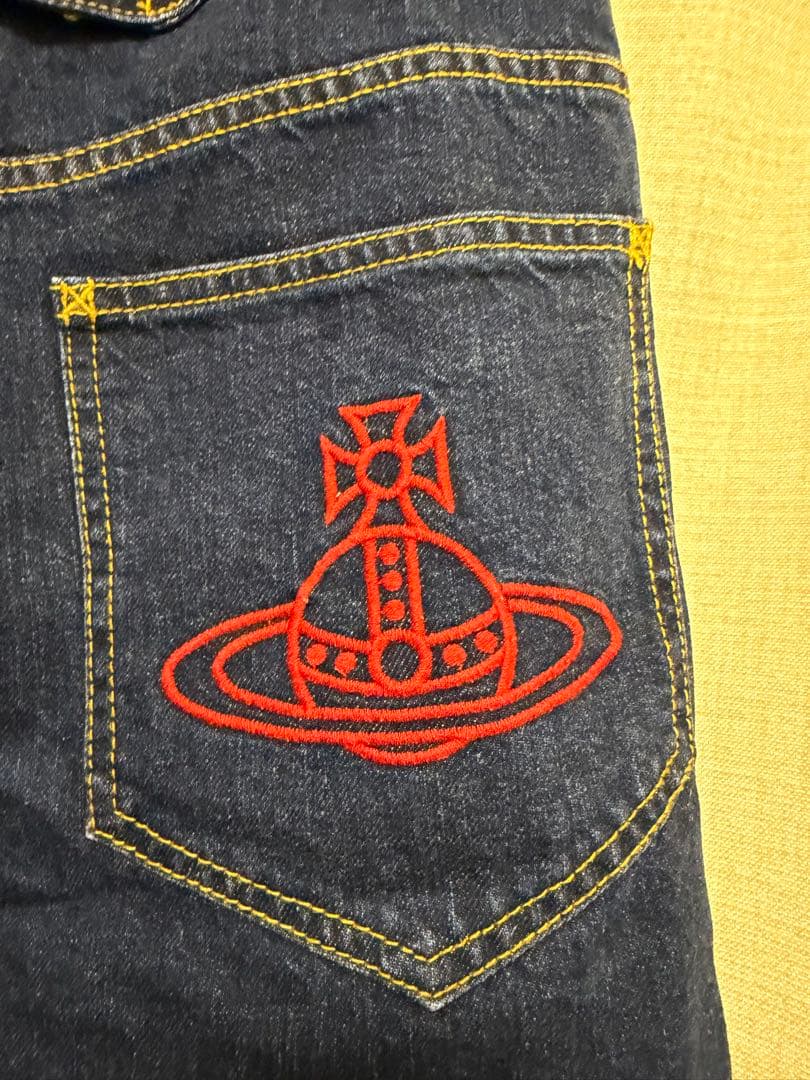 ヴィヴィアンウエストウッド　レッドレーベル　ダークブルー デニム ワイドパンツ