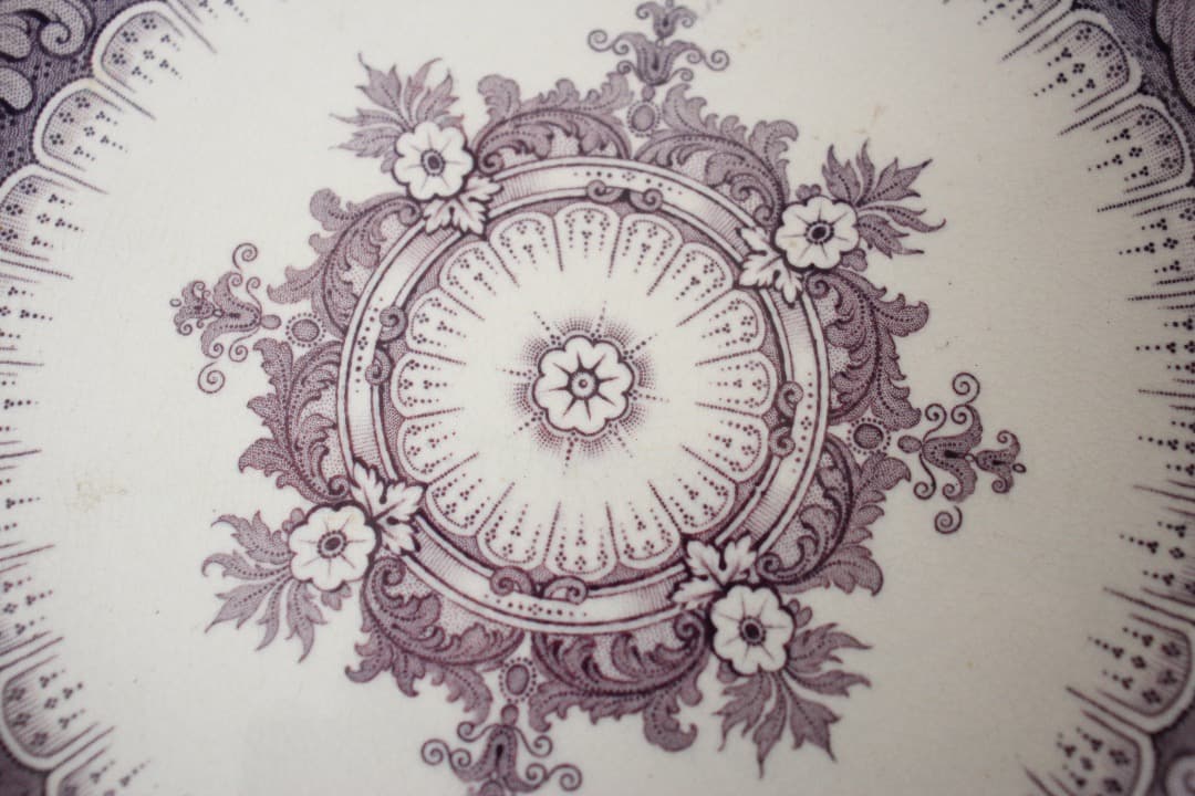 イギリス製　アンティーク　ジョン・リッジウェイ　クラレンドン　２６cmプレート