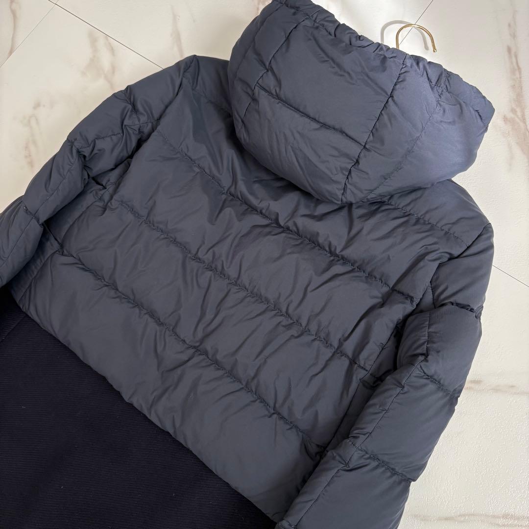 美品◆HERNO 大きいサイズ42 切り替え ダウンコート 2way 金釦