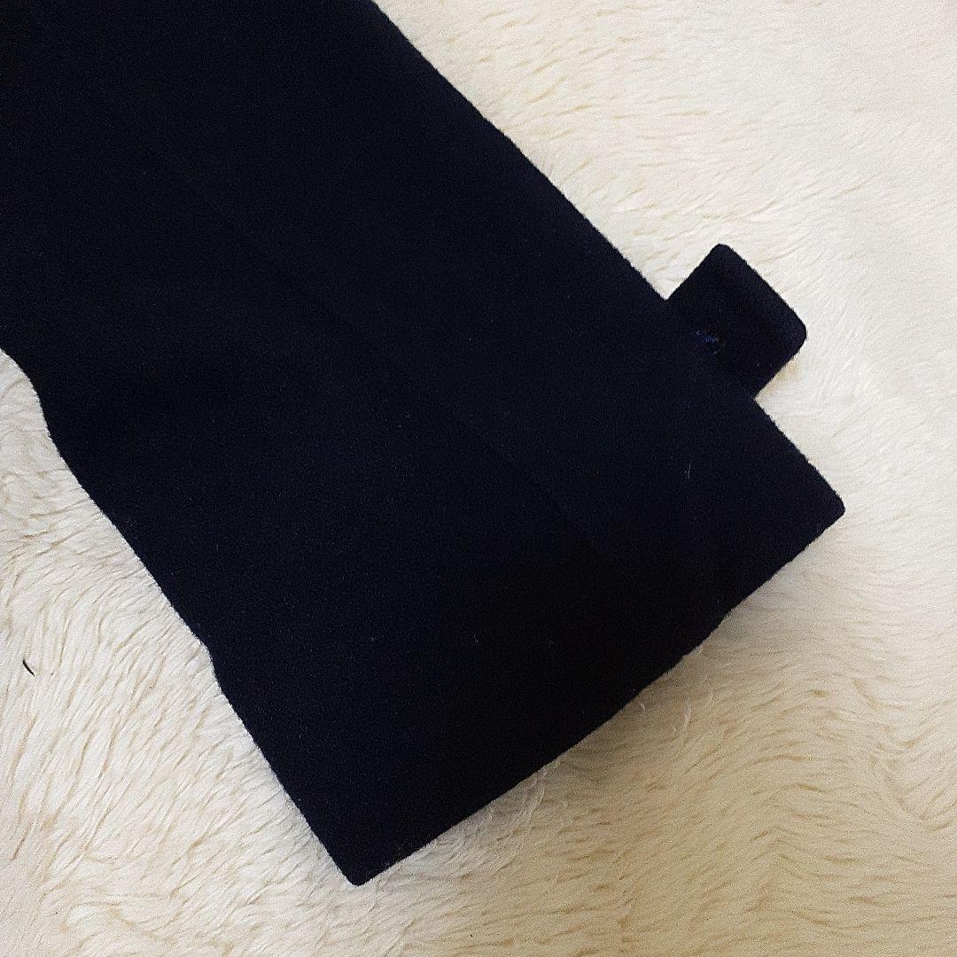 BURBERRYブラック ダブルブレスト ウールコート 150cmA