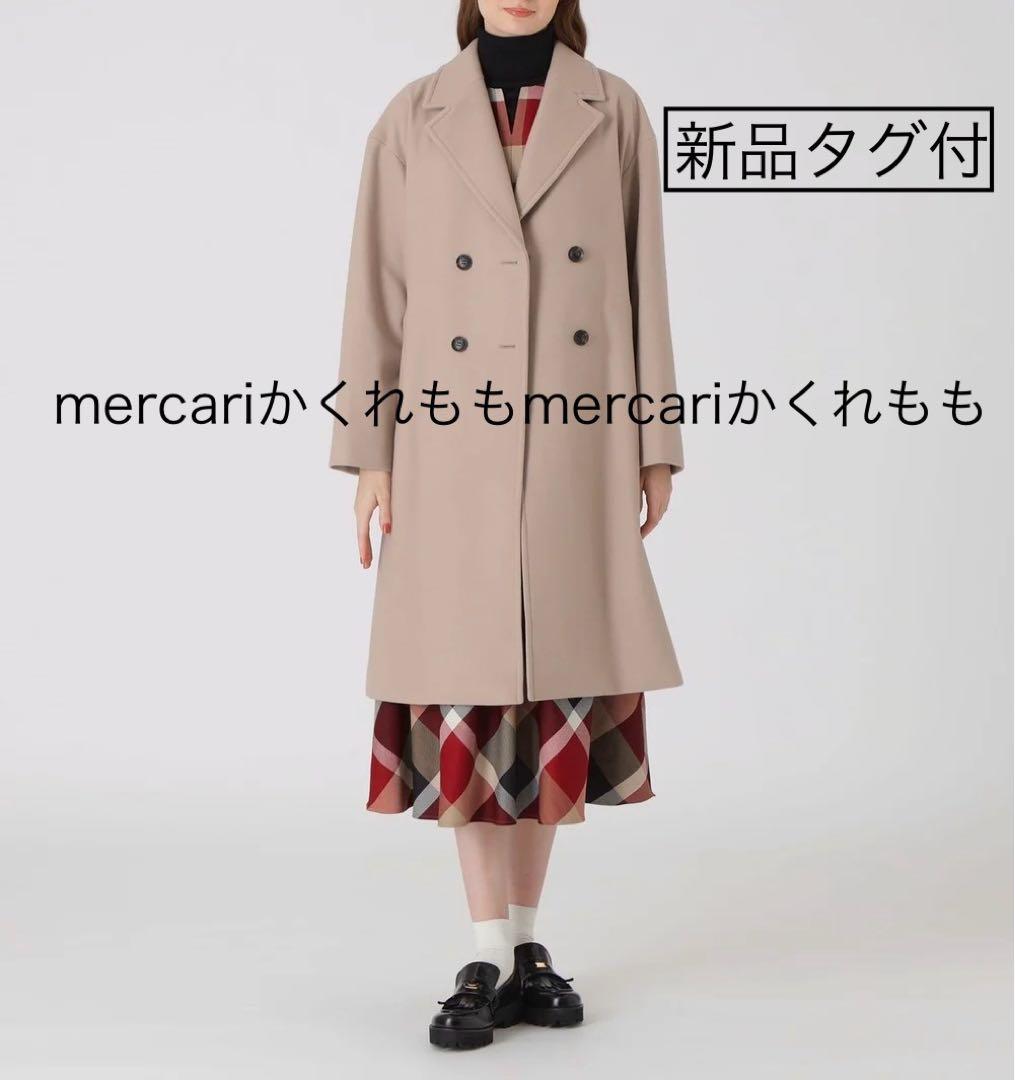 専用★ブルーレーベルクレストブリッジ チェスターコート ベージュ裏地赤チェック★