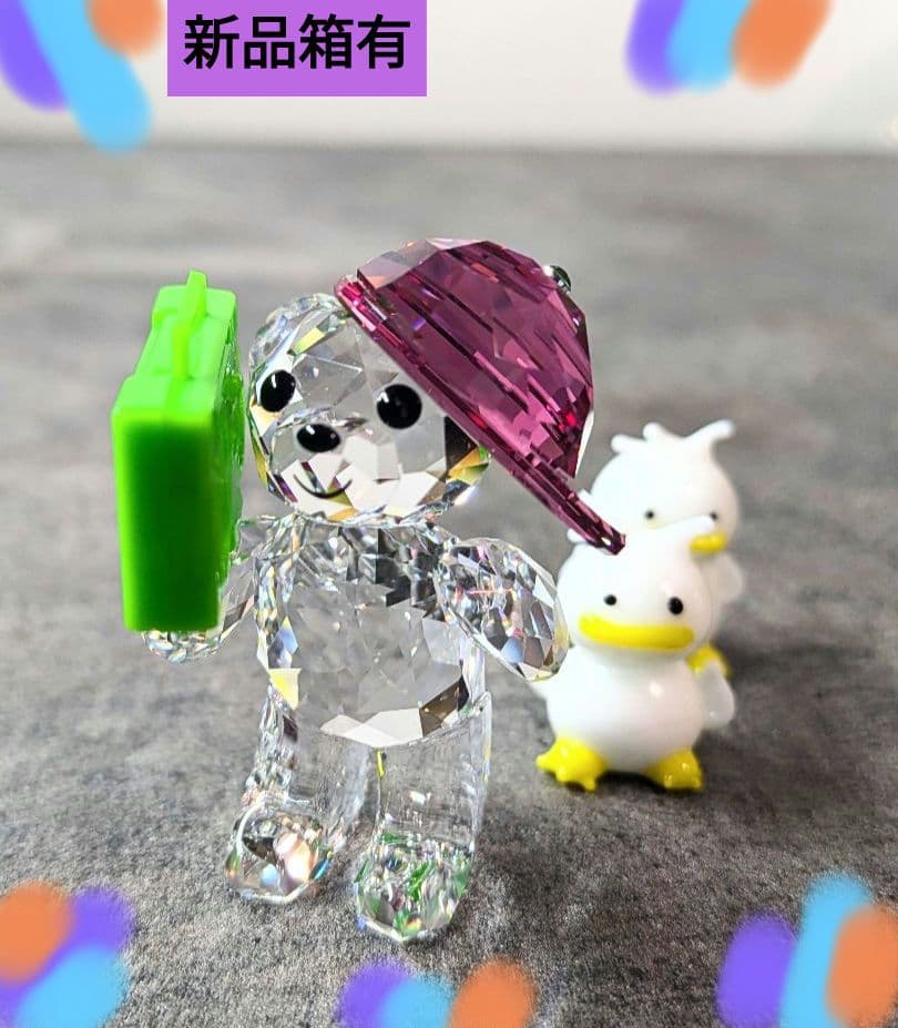 スワロ　90's Party　2匹アヒルswarovski　クリスベア　ラジカセ