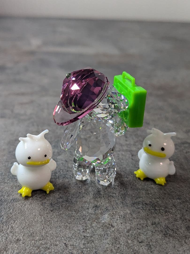 スワロ　90's Party　2匹アヒルswarovski　クリスベア　ラジカセ
