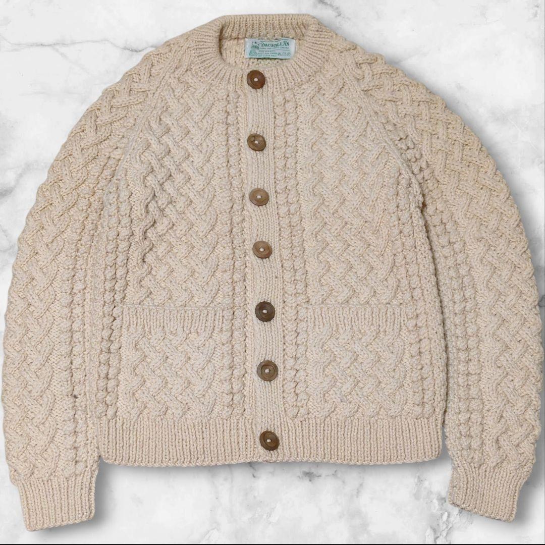 美品✨INVERALLAN インバーアラン 4A ニット カーディガン ケーブル