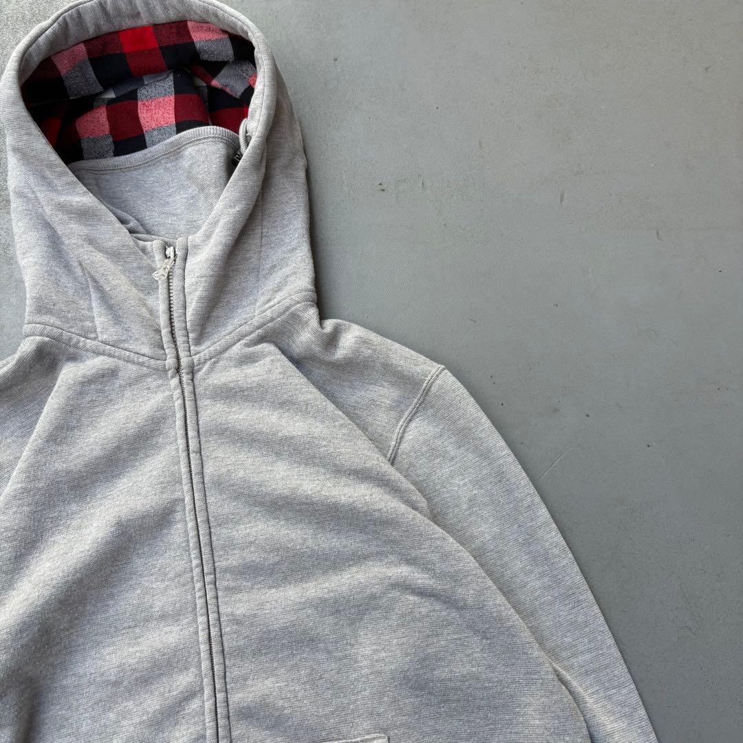 00s SOPHNET. フルジップ　ジップアップパーカー　マスク　チェック地