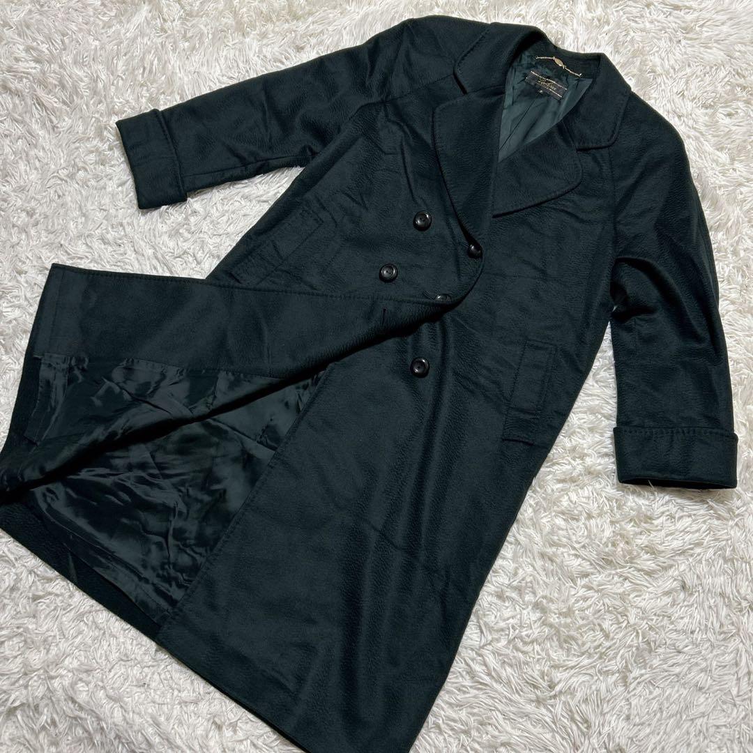 【2448】✨美品✨ レリアン ロングコート カシミヤ100% ダークグリーン