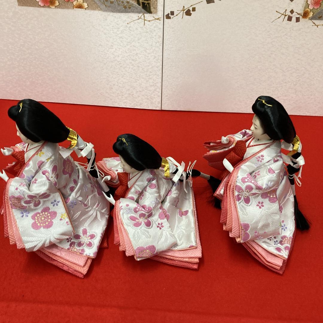 G8 可愛い　ひな人形　親王と官女のみ　人形のみ　コンパクト雛　三段飾り雛