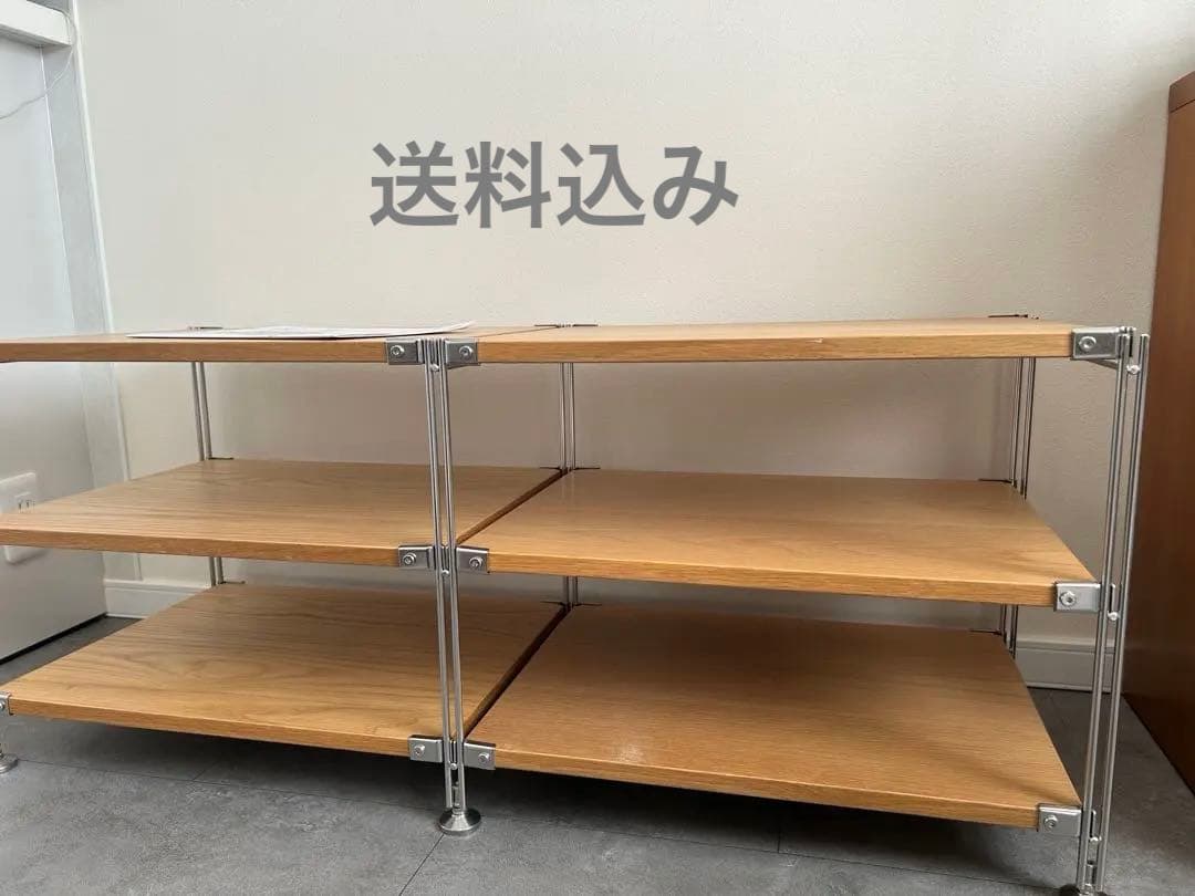 無印良品 ステンレスユニットシェルフ オーク材 AVラックセット