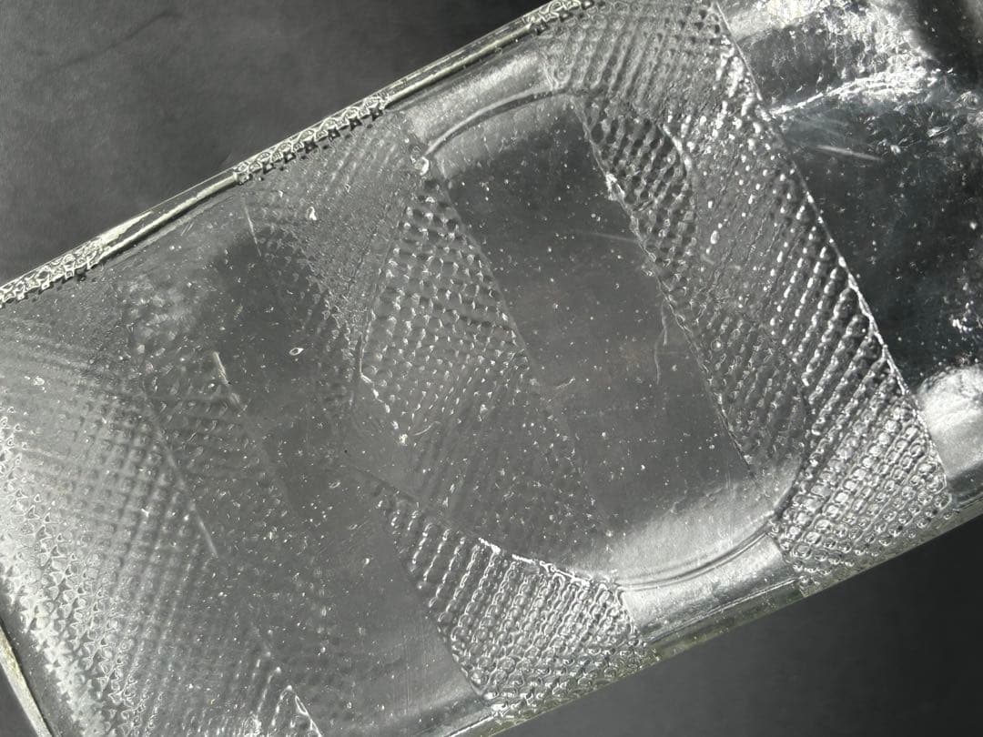 ハート模様　金平糖瓶　レトロ瓶　ガラス