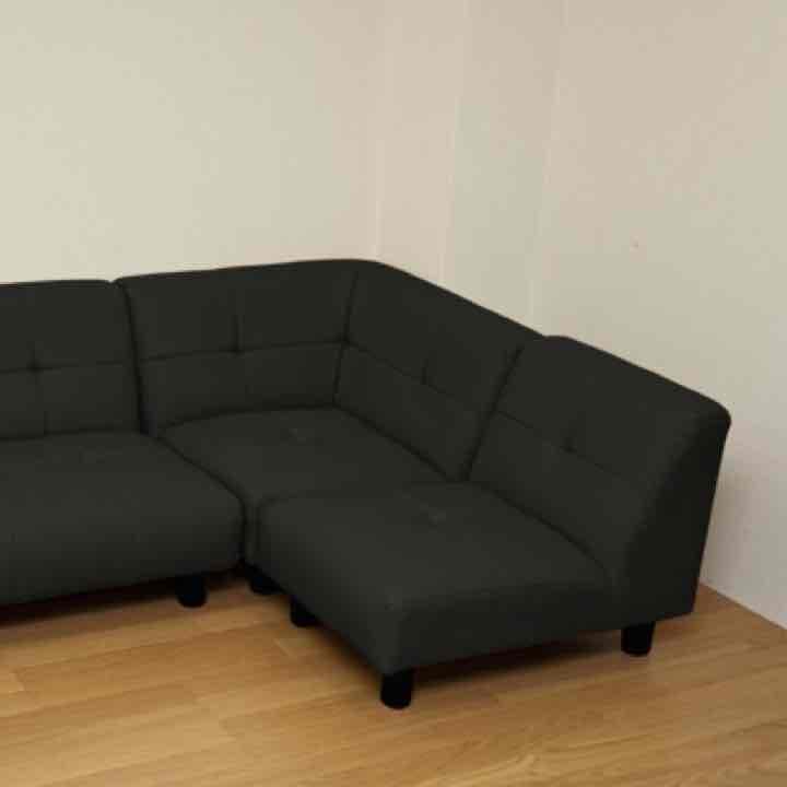 DOMINO　コーナーソファ3点セット　BK/BR/IV