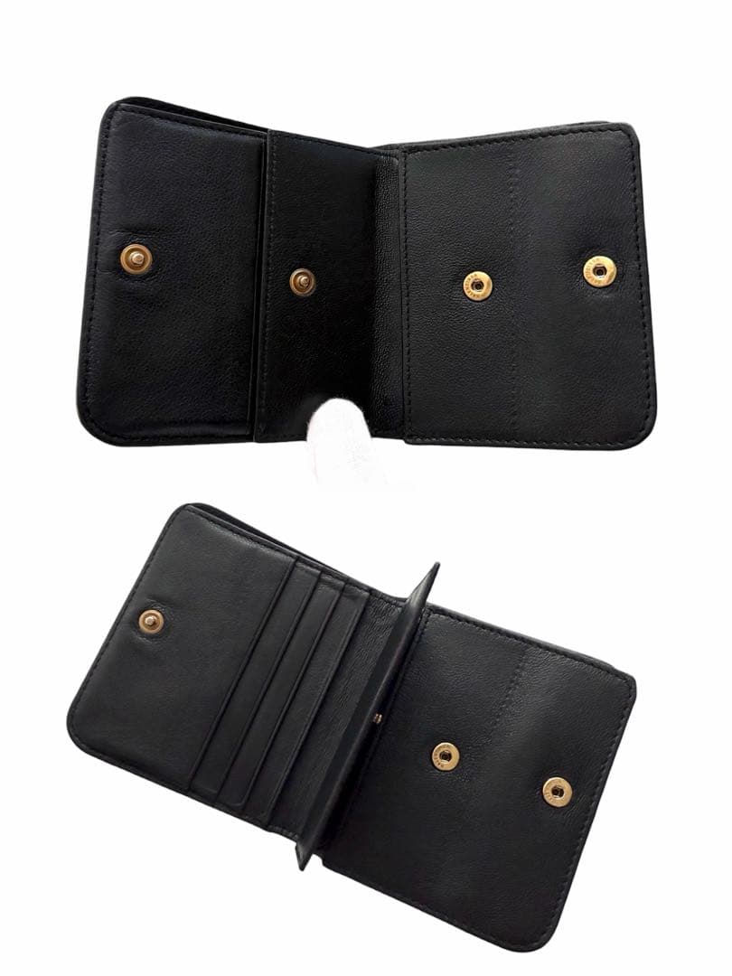 美品✨BALENCIAGAバレンシアガ財布　二つ折財布594216ロゴ　ブラック