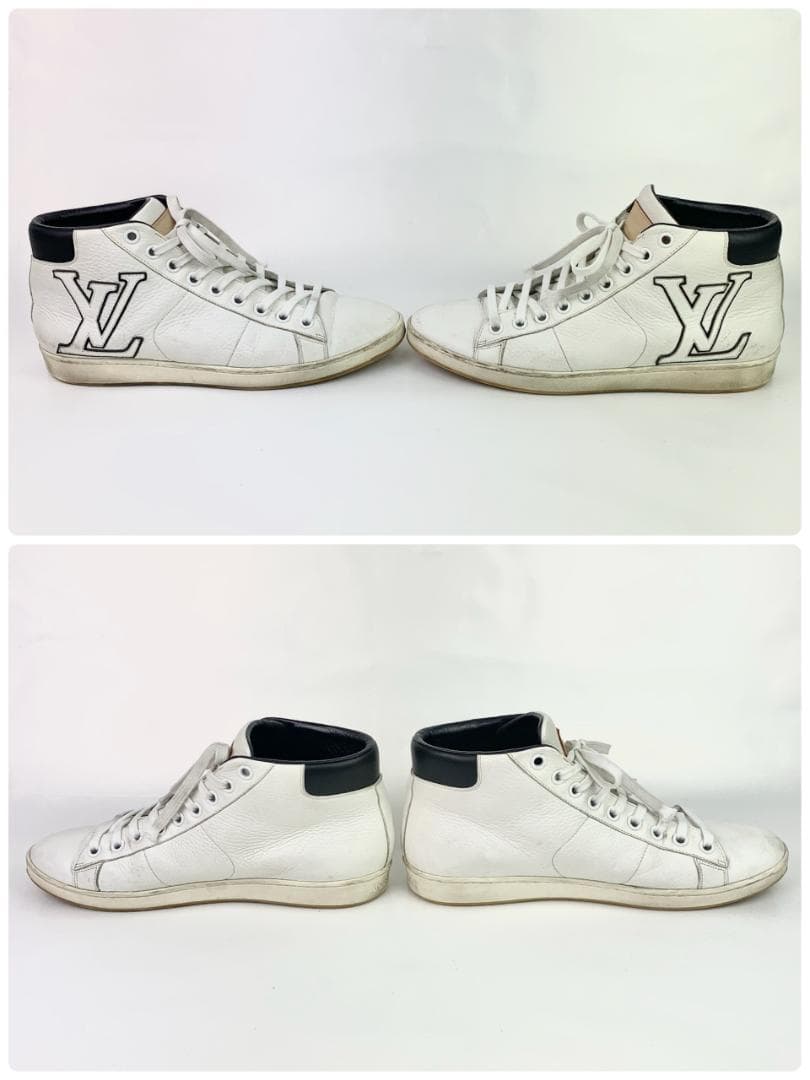 ルイヴィトン ハイカットスニーカー LVロゴ ホワイト
