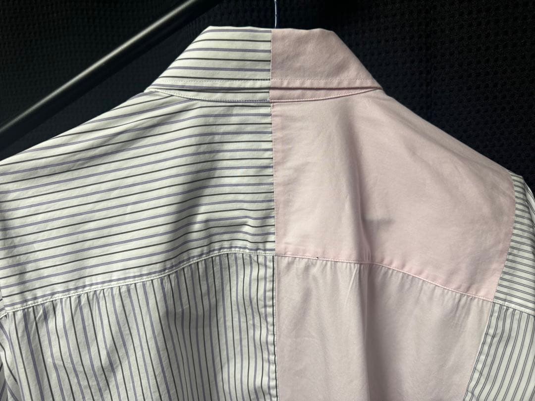 VETEMENTS ヴェトモン カットアップ ロゴシャツ ストライプシャツ S