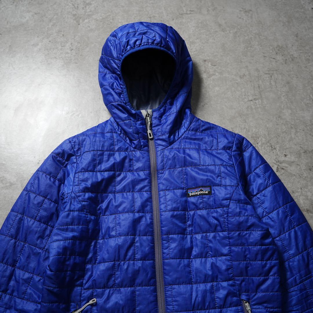 Patagonia ナノパフフーディ レディース ブルー