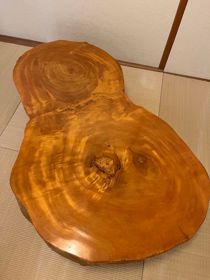 天然木　一枚板　ローテーブル　アンティーク